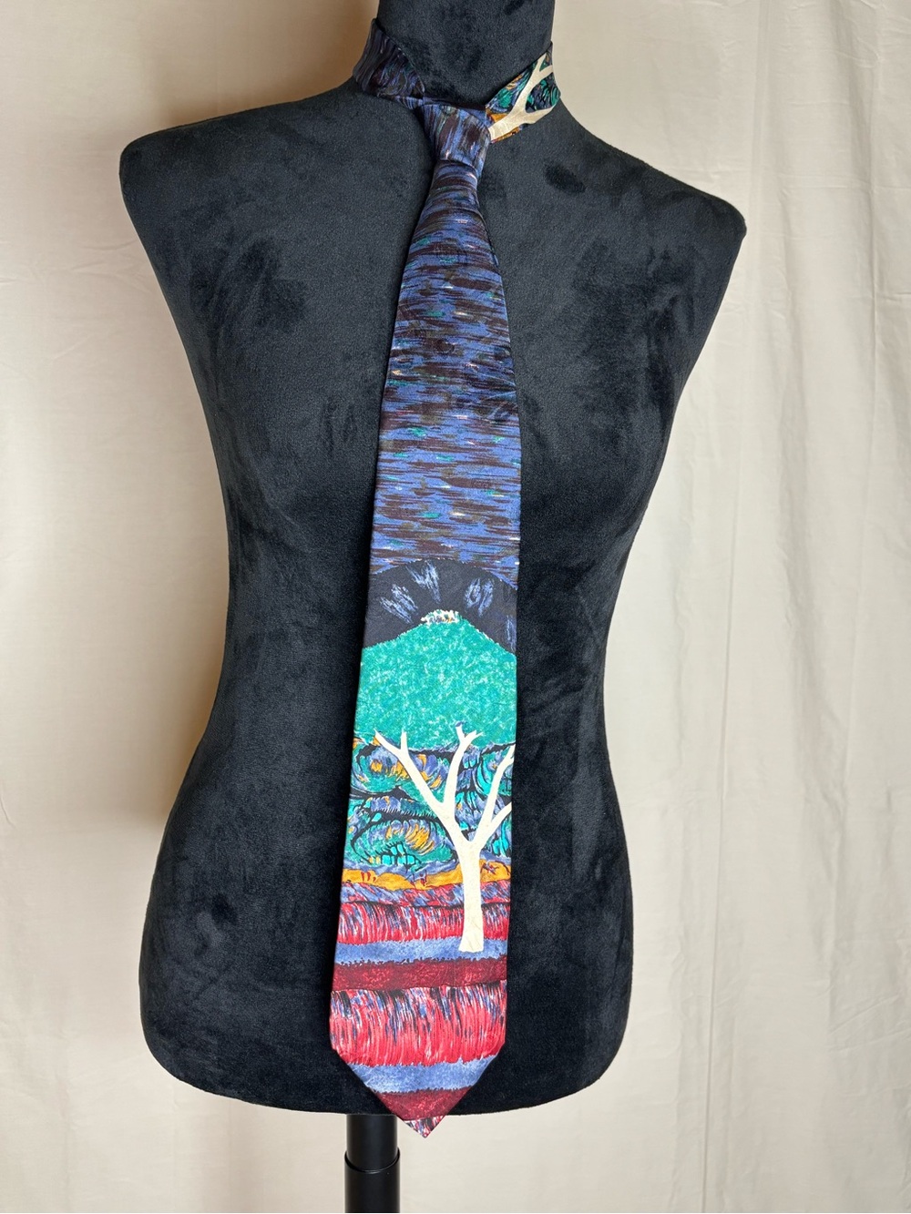 Vintage Desert Designs Jimmy Pike Silk Art Tie Indigenous Australian Artist